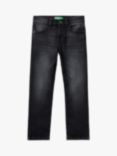 Benetton Kids' Junior Slim Fit Jeans, Black