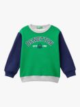 Benetton Kids' Cotton Crew Neck Sweatshirt, Multi