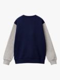 Benetton Kids' Colour Block Sweatshirt, Blue/Multi