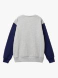 Benetton Kids' Colour Block Sweatshirt, Green/Multi