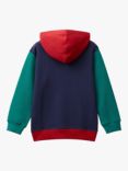 Benetton Kids' Colour Block Hoodie, Multi