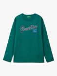 Benetton Kids' Logo Long Sleeve Tee