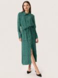 Soaked In Luxury Ofelia Geometric Shirt Dress, Green/Black