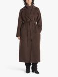 Twist & Tango Lorelei Belted Wool Blend Coat, Rich Brown