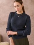 Brora Cashmere Gauzy Jumper, Steel