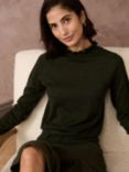 Brora Ruffle Merino Wool Blend Jumper, Sorrel