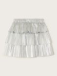 Monsoon Kids' Metallic Ruffle Skirt, Silver