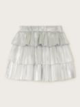 Monsoon Kids' Metallic Ruffle Skirt, Silver