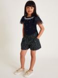 Monsoon Kids' Tweed Shorts, Navy