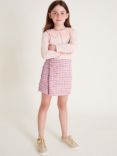 Monsoon Kids' Top & Tweed Skort Set, Pink