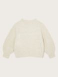 Monsoon Kids' Sparkle Bow Jumper, Oatmeal