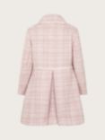 Monsoon Kids' Tweed Collar Coat, Pink