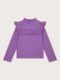 Monsoon Kids' Cotton Frill Long Sleeve Top, Lilac