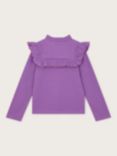 Monsoon Kids' Cotton Frill Long Sleeve Top, Lilac