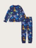 Monsoon Kids' Space Print Cotton Pyjamas, Blue