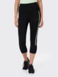 Venice Beach Kim 3/4 Length Women's Leggings, Black/Pistachio