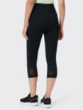 Venice Beach Kim 3/4 Length Women's Leggings, Black/Pistachio