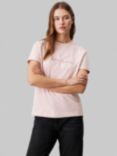 Calvin Klein Jeans Chenille Mono Logo T-Shirt, Peach Whip