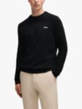 BOSS Thermo-Flex Wool Blend Knit Jumper, Black