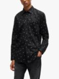 BOSS Long Sleeve Casual Shirt, Black