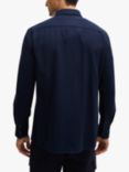 BOSS Long Sleeve Casual Cotton Shirt, Dark Blue