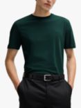 BOSS Thompson Pure Cotton Crew Neck T-Shirt, Open Green