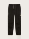 Monsoon Kids' Jersey Lined Cotton Cargo Trousers, Black