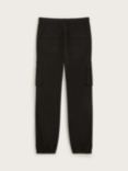 Monsoon Kids' Jersey Lined Cotton Cargo Trousers, Black