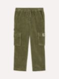 Monsoon Kids' Cotton Corduroy Cargo Trousers, Khaki