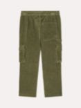 Monsoon Kids' Cotton Corduroy Cargo Trousers, Khaki