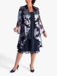 chesca Enchanted Leaf Devoree Jacket, Navy/Multi