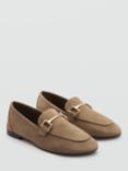 Mango Casa Suede Loafers, Taupe