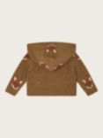 Monsoon Baby Fox Cardigan, Brown