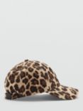 Mango Lenny Leopard Print Baseball Cap, Multi