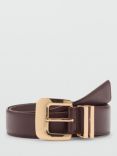 Mango Apen Square Bucklet Belt, Brown