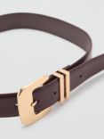 Mango Apen Square Bucklet Belt, Brown