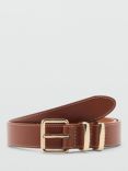 Mango Bella Faux Leather Belt, Brown