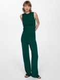 Mango Almibar Knit Top, Dark Green