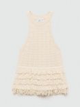 Mango Nala Fringe Sleeveless Top, Cream