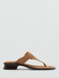 Mango Berrys Suede Sandals, Tan