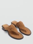 Mango Berrys Suede Sandals, Tan