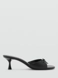 Mango Sarao Bow Detail Heeled Mule Sandals