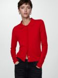 Mango Paco Polo Collar Cardigan, Red