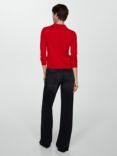 Mango Paco Polo Collar Cardigan, Red