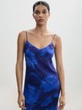 Mango Lucia Strappy Floral Dress, Medium Blue