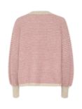 KAFFE Ellery Textured Wool Blend Jumper, Feather Grey/Rose