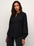 KAFFE Lydia Swiss Dot Top, Deep Black