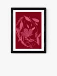 EAST END PRINTS Herald Black 'Red Foliage' Framed Print