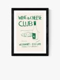 EAST END PRINTS Stephie Cardona 'Wine Cheese' Framed Print