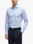 HUGO Heritage Cotton Slim Fit Shirt, Light/Pastel Blue